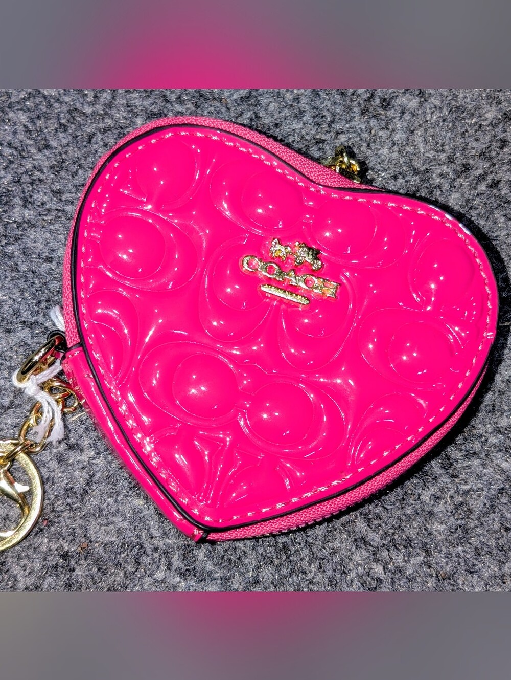 Fashion Inspired C Heart-Shaped Wallet - Hot Pink